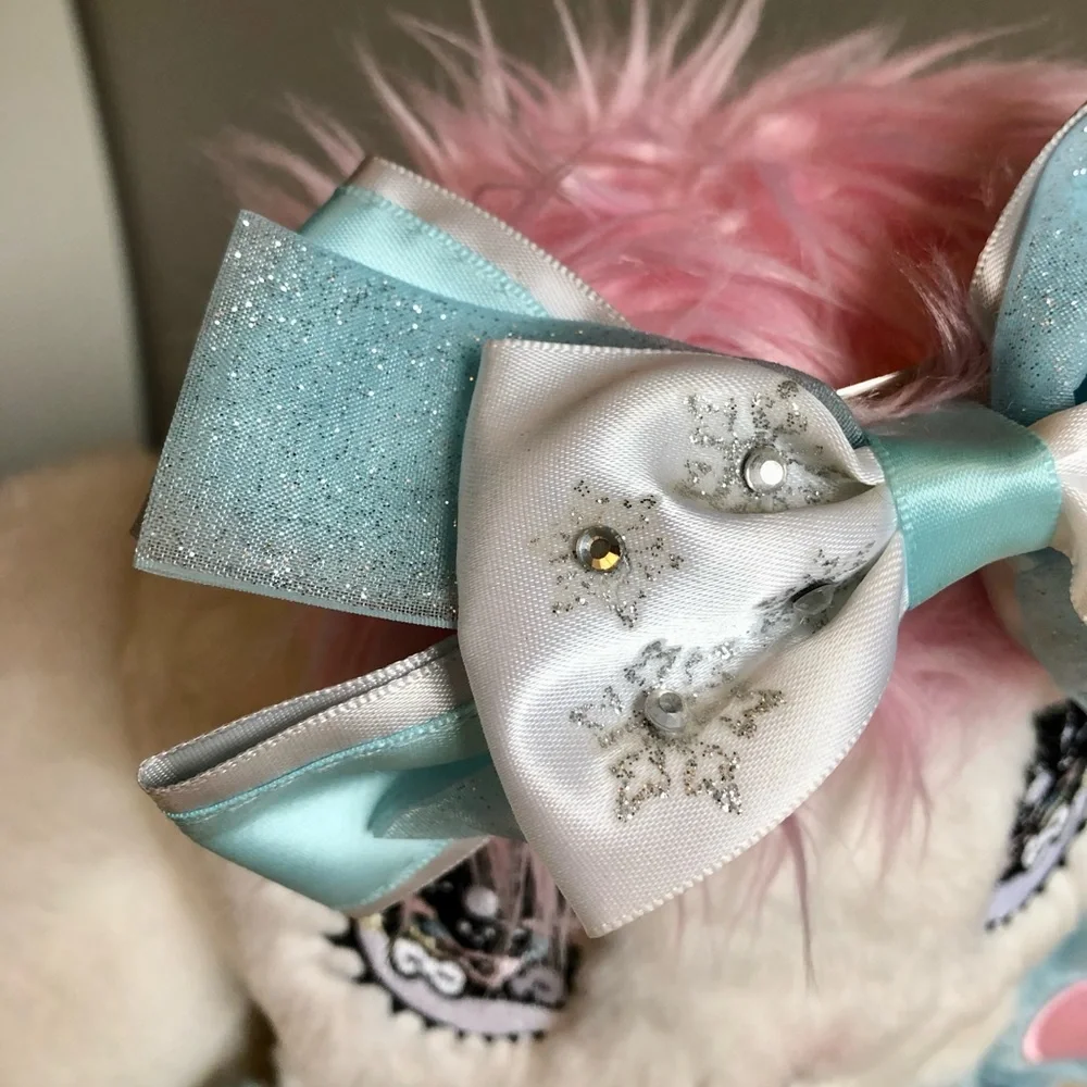Disney Frozen Elsa Dress Disneybound Cosplay Glitter Hair Bow/Clip